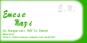 emese mazi business card